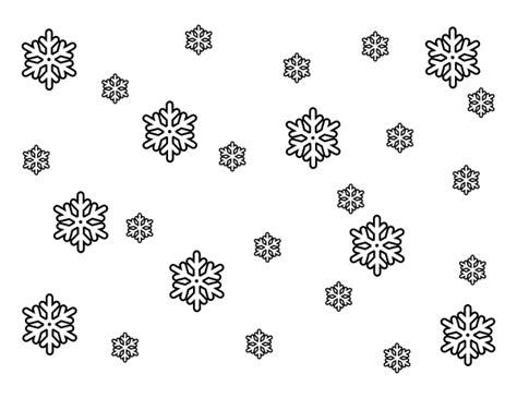 Printable Small Falling Snowflakes