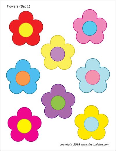 Printable Small Flowers Colored
