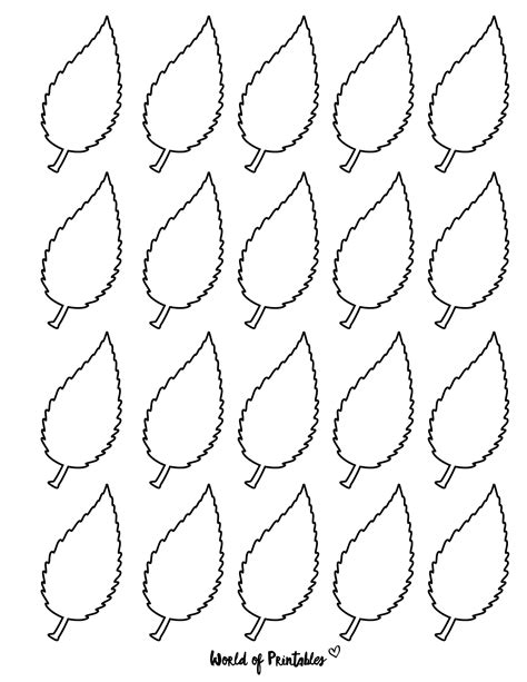 Printable Small Leave Pattern