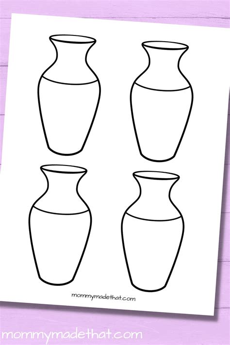 Printable Small Vase Template
