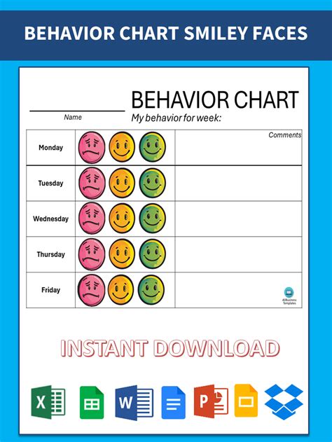 Printable Smiley Face Chart