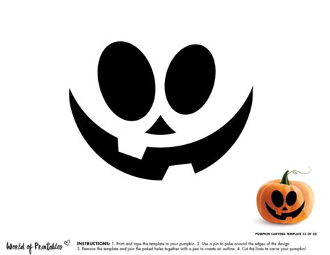 Printable Smiling Pumkin Face