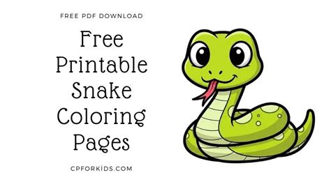 Printable Snake Colored Pages