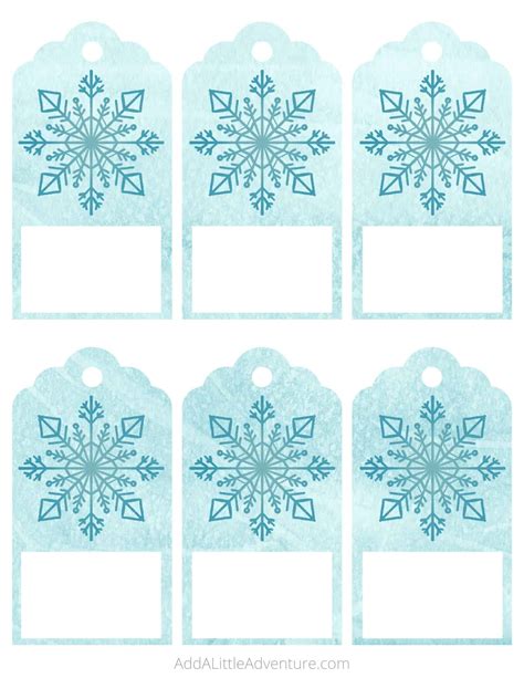 Printable Snowflake Gift Tags