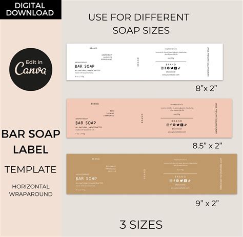 Printable Soap Bar Labels