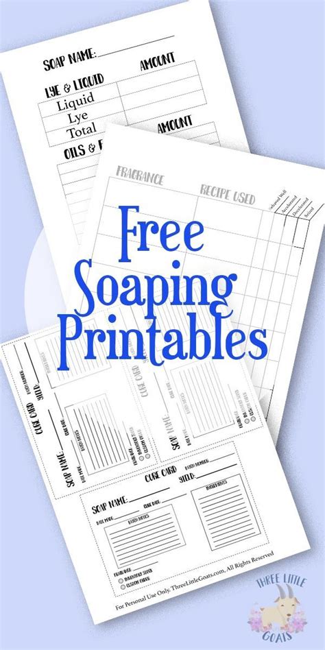 Printable Soap Making Recipes