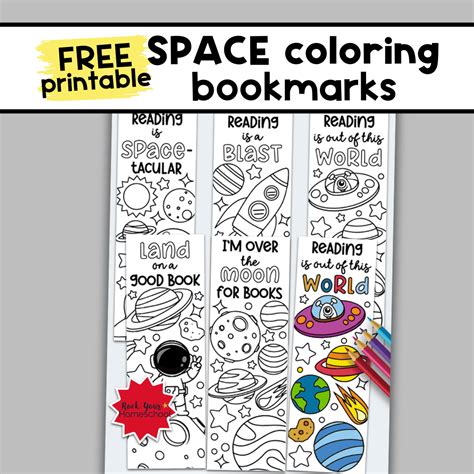 Printable Space Bookmarks