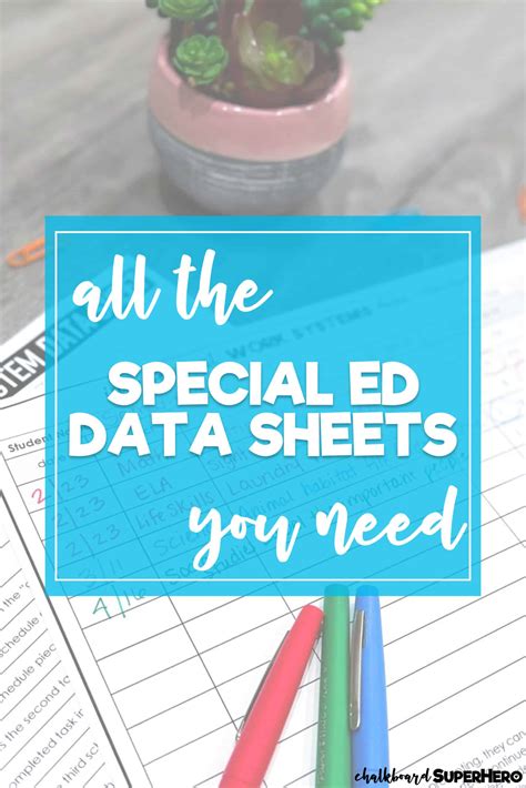 Printable Special Ed Data Sheet