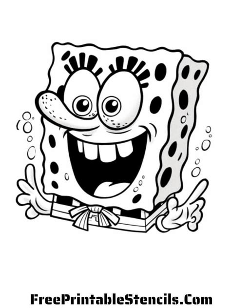 Printable Spongebob Stencil