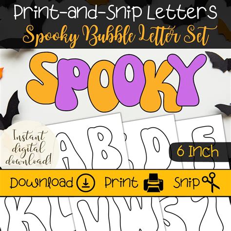 Printable Spooky Letters Practice