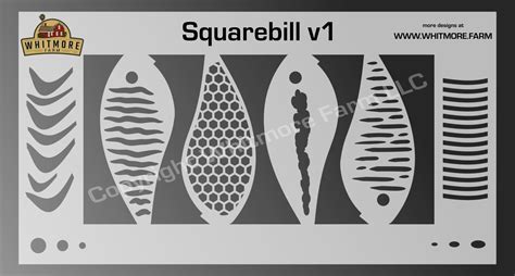 Printable Square Crankbait Bill Template