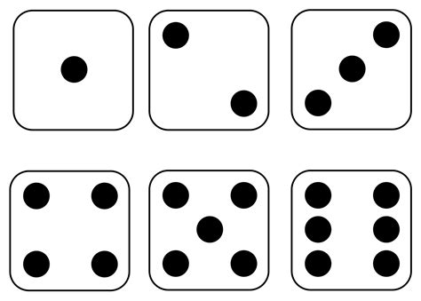 Printable Square Dice 1 Printable Dice 1