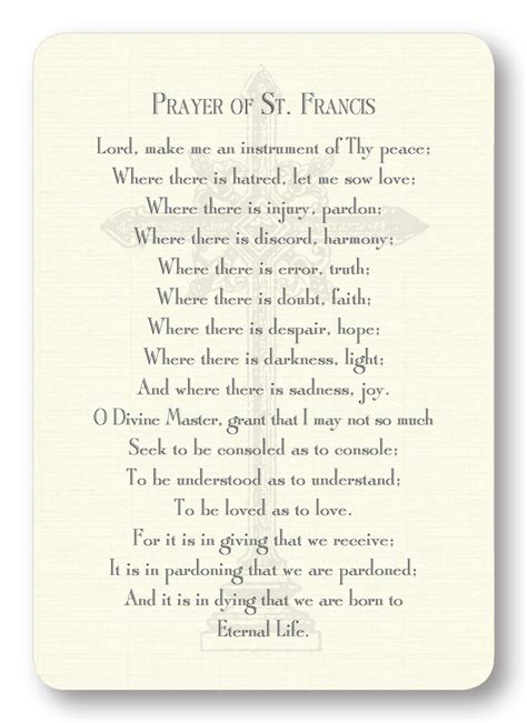 Printable St Francis Prayer Aa