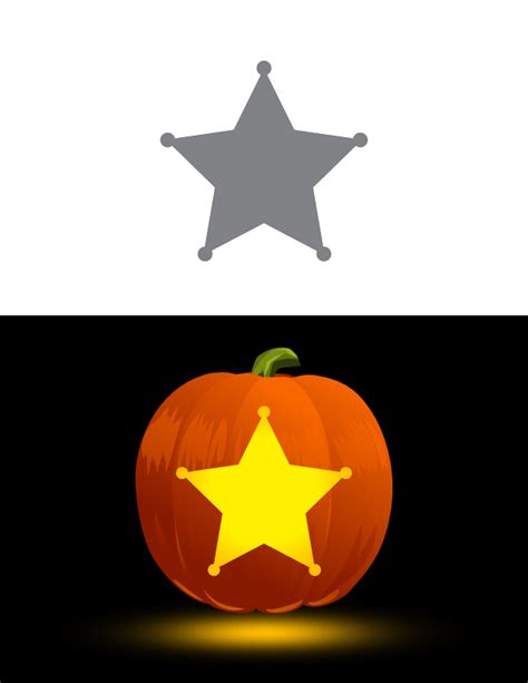 Printable Star Pumpkin Stencil