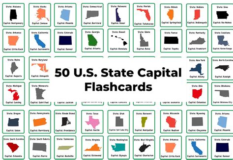 Printable State Capital Flashcards