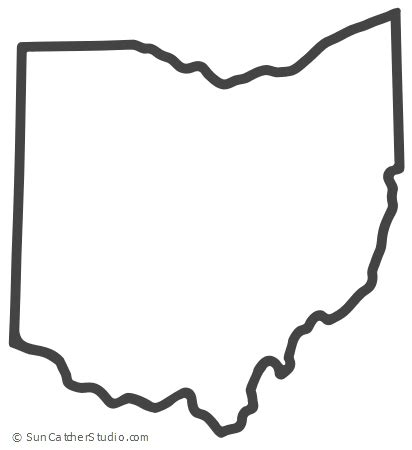 Printable State Of Ohio Stencil