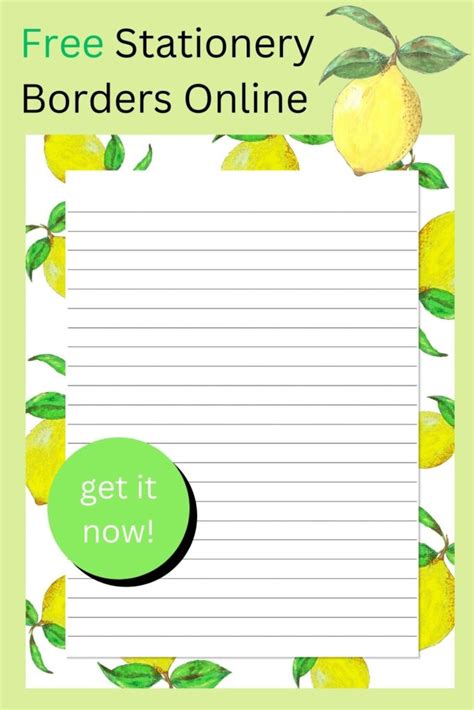 Printable Stationary Borders