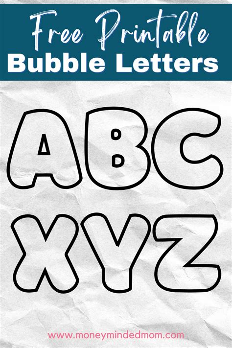 Printable Stencil Bubble Letters