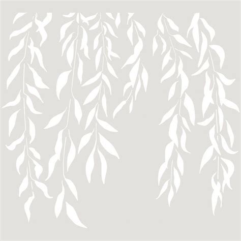 Printable Stencil Hanging Leaves