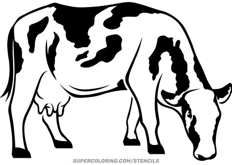 Printable Stencil Of A Cow