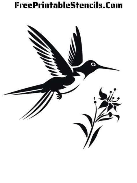 Printable Stencils Hummingbird