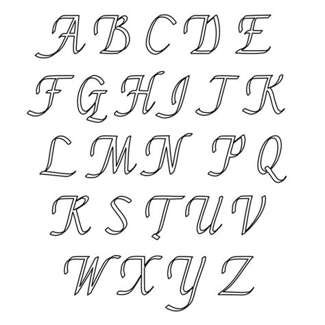 Printable Stencils Letters Script