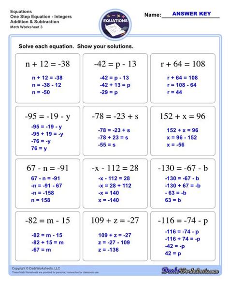 Printable Step By Step Instructions For Basic Math Problems