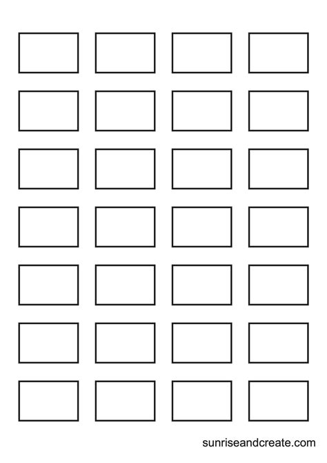 Printable Sticker Paper Rectangle Cuts