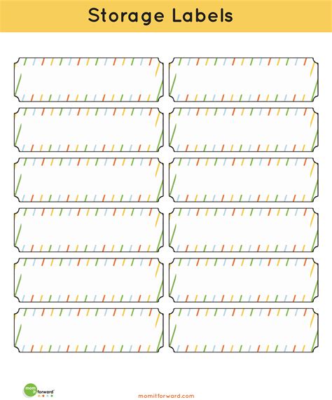 Printable Storage Tote Labels