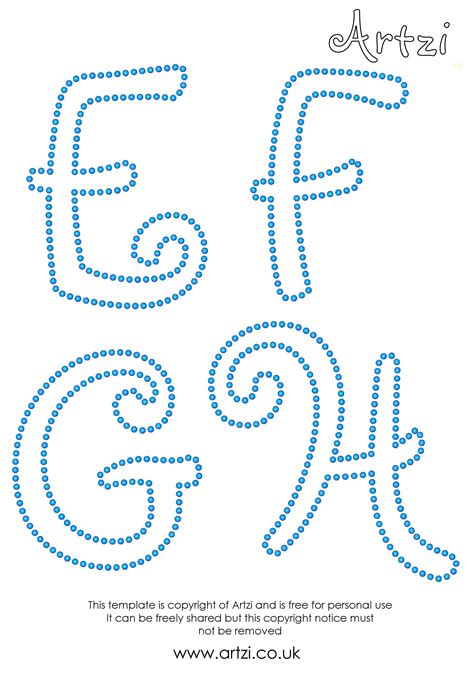 Printable String Art Alphabet Patterns