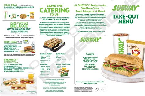 Printable Subway Pdf Menu