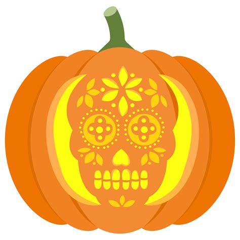 Printable Sugar Skull Pumpkin