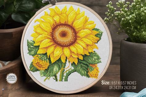 Printable Sunflower Cross Stitch Pattern