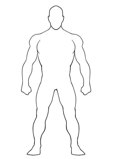 Printable Superhero Body Template