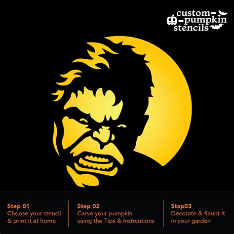 Printable Superhero Pumpkin Stencil