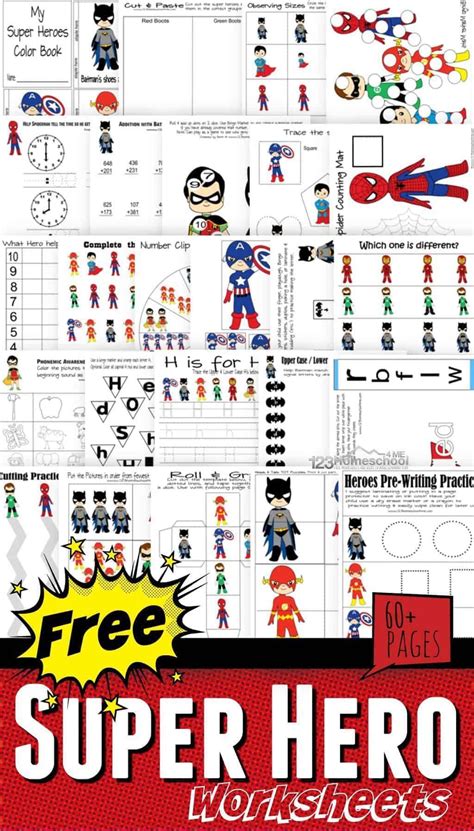 Printable Superhero Worksheets For Preschool: Fun Learning Activities