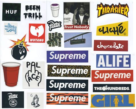 Printable Supreme Stickers