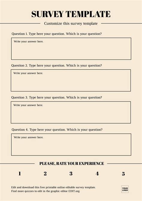 Printable Survey Template Google Docs