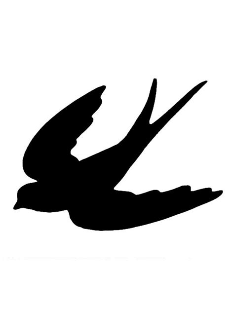 Printable Swallow Stencil
