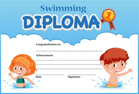 Printable Swimming Lesson Certificate