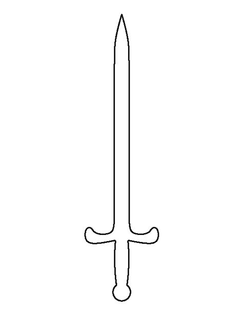 Printable Sword Stencil