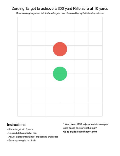 Printable Targets For Zeroing At 10 Yards