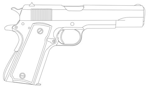 Printable Template For .45 1911 Pistol
