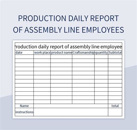 Printable Template For Assembly Line