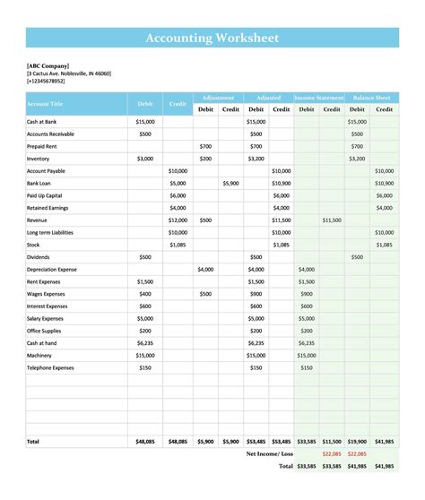 Printable Templates For Bookkeeping