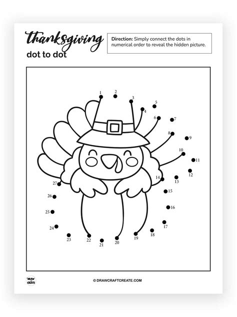 Printable Thanksgiving Dot To Dot