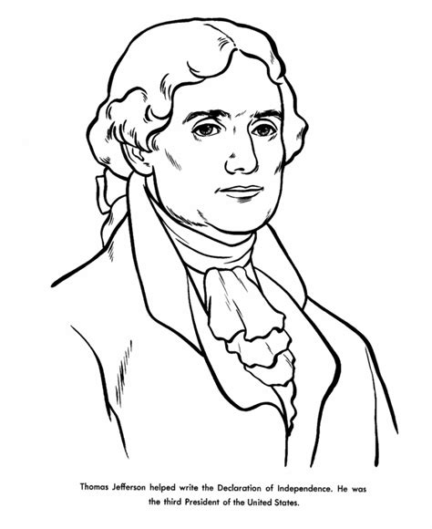 Printable Thomas Jefferson Coloring Page