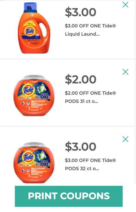 Printable Tide Detergent Coupons