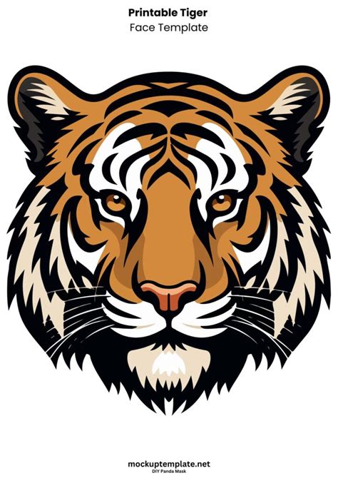 Printable Tiger Face Template