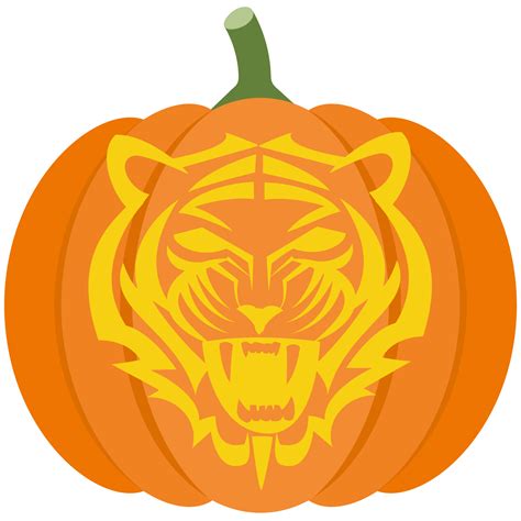 Printable Tiger Pumpkin Carving Patterns